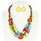 FASHION BOHO STYLE SEED BEAD NECKLACE EARRINGS SET
