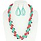 CHIC BOHO STYLE SEED BEAD NECKLACE EARRINGS SET
