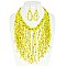 TRENDY BOHO STYLE SEED BEAD NECKLACE EARRINGS SET