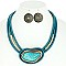 FASHIONABLE WIRE NECKLACE AND EARRINGS SET