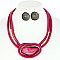 FASHIONABLE WIRE NECKLACE AND EARRINGS SET