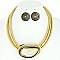 FASHIONABLE WIRE NECKLACE AND EARRINGS SET