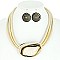 FASHIONABLE WIRE NECKLACE AND EARRINGS SET