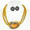 FASHIONABLE WIRE NECKLACE AND EARRINGS SET
