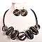 HANDMADE OVAL BEAD NECKLACE SET