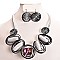 HANDMADE OVAL BEAD NECKLACE SET