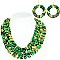 KENTE THEME TWIST FASHION NECKLACE AND EARRING SET