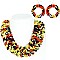 KENTE THEME TWIST FASHION NECKLACE AND EARRING SET