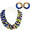 KENTE THEME TWIST FASHION NECKLACE AND EARRING SET