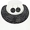 RHINESTONE BIB CHOKER STATEMENT NECKLACE SET