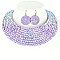 RHINESTONE BIB CHOKER STATEMENT NECKLACE SET