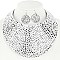 LARGE RHINESTONE BIB CHOKER STATEMENT NECKLACE SET