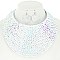 LARGE RHINESTONE BIB CHOKER STATEMENT NECKLACE SET