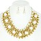 LOVELY FASHION PEARL NECKLACE AND EARRINGS SET