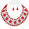 LOVELY FASHION PEARL NECKLACE AND EARRINGS SET