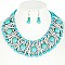 LOVELY FASHION PEARL NECKLACE AND EARRINGS SET