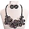 HANDMADE 3 FLOWER NECKLACE SET