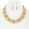 FASHIONABLE BEAD NECKLACE AND EARRRINGS SET