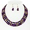 FASHIONABLE BEAD NECKLACE AND EARRRINGS SET