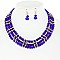 FASHIONABLE BEAD NECKLACE AND EARRRINGS SET