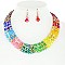 FASHIONABLE BEAD NECKLACE AND EARRRINGS SET