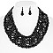 LOVELY PEARL NECKLACE AND EARRINGS SET