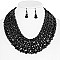 CHARMING BEAD NECKLACE AND EARRINGS SET