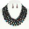 CHARMING BEAD NECKLACE AND EARRINGS SET