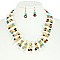 TRENDY BEAD NECKLACE AND EARRINGS SET