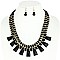 Fashionable Acrylic Bead Necklace Earrings Set