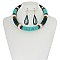 TRENDY BEADED TRIBAL SNAKE NECKLACE SET