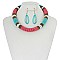 TRENDY BEADED TRIBAL SNAKE NECKLACE SET