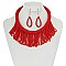 FASHIONABLE DRAPE BEAD NECKLACE SET