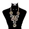LINKED SWIRL METAL FASHION NECKLACE SET