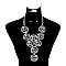 LINKED SWIRL METAL FASHION NECKLACE SET