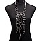 DANGLING METAL RINGS NECKLACE SET