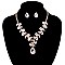 RHINESTONE TEARDROP  NECKLACE SET