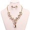 RHINESTONE TEARDROP  NECKLACE SET