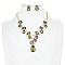 RHINESTONE TEARDROP  NECKLACE SET