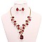 RHINESTONE TEARDROP  NECKLACE SET