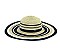 STRIPED WIDE BRIM STRAW HAT