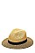 TWO TONE FASHION PANAMA FEDORA HAT