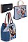 3 IN 1 Nikky by Nicole Lee DOUBLE THE FUN PRINT SATCHEL TOTE AND WALLET