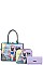 SUMMER RIDE PRINT SATCHEL CROSSBODY AND WALLET Nikky by Nicole Lee