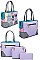 SUMMER RIDE PRINT SATCHEL CROSSBODY AND WALLET Nikky by Nicole Lee