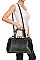 Double Compartment 2 Side Twist Lock Boutique Satchel