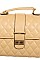 Classic High Quality Quilted Twist Lock Satchel