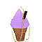 NOV013-LP Ice Cream Cone Figure Novelty Cross Body