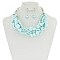 Trendy Multi Pearl Twist Necklace & Earring Set