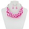 Trendy Multi Pearl Twist Necklace & Earring Set